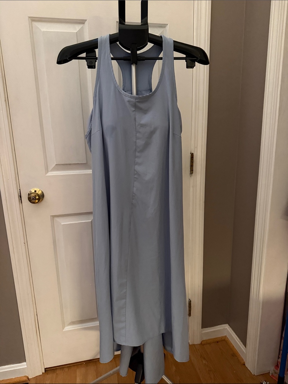 Light Blue Sleeveless Racerback Midi Dress